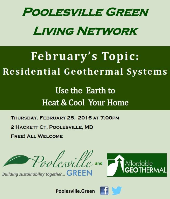 Poolesville Green‎Green Living Network - GeoThermal