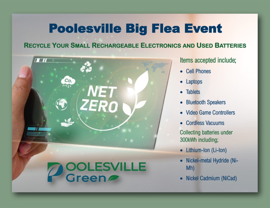 Battery Recycling Poolesville Day (Sept 19th) and October 3rd